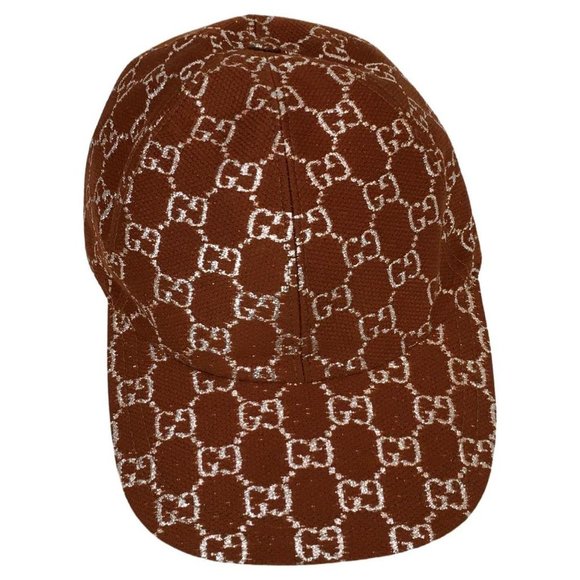 Gucci Women's Monogram GG Wool Blend Hat Strap Adjustable Brown Color Sz M, L - Picture 1 of 11